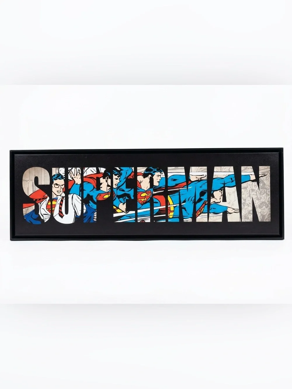DC Comics Superman Framed Wall Art 36x12 New